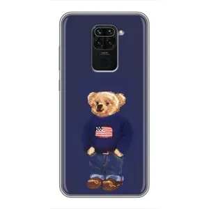 Чехлы Мишка Тедди для Редми Нот 9 (Мишка USA)