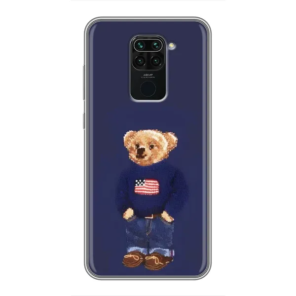 Чехол с рисунком «Мишка USA» для Xiaomi Redmi Note 9 Чехол с рисунком «Мишка USA» для Xiaomi Redmi Note 9