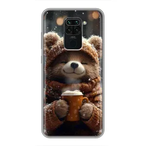 Друкований чохол 'Звірята з кавою' для Xiaomi Redmi Note 9 (Ведмедик з кавою)
