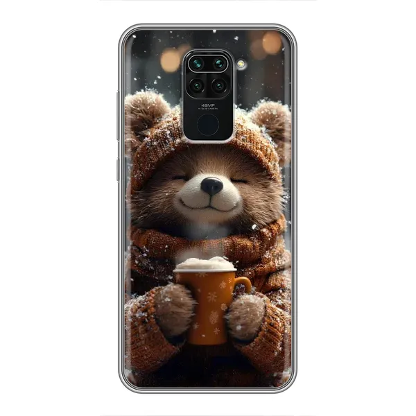 Чехол с рисунком «Медвежонок с кофе» для Xiaomi Redmi Note 9 Чехол с рисунком «Медвежонок с кофе» для Xiaomi Redmi Note 9