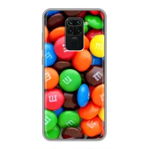 Чохол з зображенням смачної їжі для Xiaomi Redmi Note 9 (Різнокольорові M&M'S)