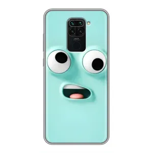 Силиконовые Чехлы (смешные стикеры) для Xiaomi Redmi Note 9 (Забавное мятное лицо)