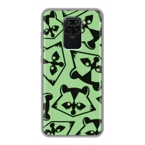 Силіконовий Чохол з Энотами на Xiaomi Redmi Note 9 (Мордочки Єнота)