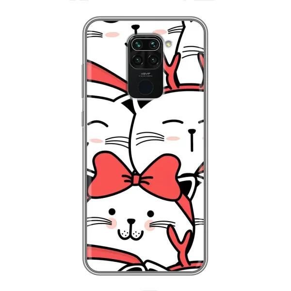 Чехол с рисунком «Новогодние котики» для Xiaomi Redmi Note 9 Чехол с рисунком «Новогодние котики» для Xiaomi Redmi Note 9