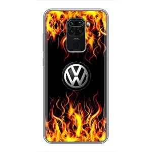 Чехол "Фольксваген" для Xiaomi Redmi Note 9 (Огненный Лого)