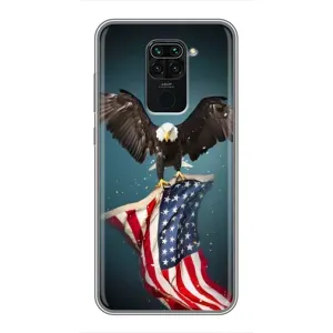 Чохол Прапор USA для Xiaomi Redmi Note 9 (Орел і прапор)