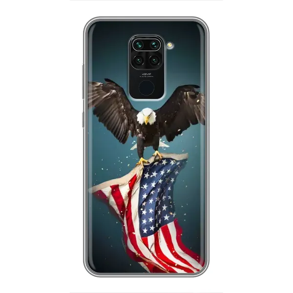 Чехол с рисунком «Орел и флаг» для Xiaomi Redmi Note 9 Чехол с рисунком «Орел и флаг» для Xiaomi Redmi Note 9