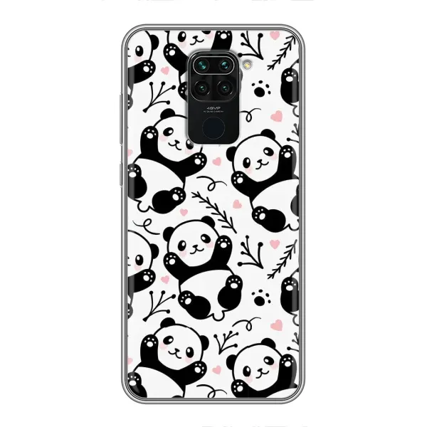 Чехол с рисунком «Пандочки» для Xiaomi Redmi Note 9