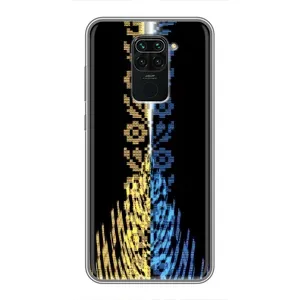 Силіконовый Чохол на Xiaomi Redmi Note 9 (Патріотична вишиванка)