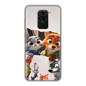Силиконовый чехол с принтом Зоотрополіс для Xiaomi Redmi Note 9 (Персонажи Зоо)