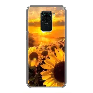 Чохол з Квітами для Xiaomi Redmi Note 9 (поле соняшників)