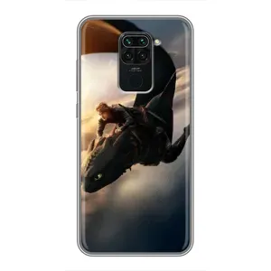 Чехол дракон Беззубик для Xiaomi Redmi Note 9 (Полет Беззубика)