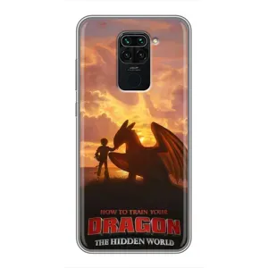 Чехол дракон Беззубик для Xiaomi Redmi Note 9 (Постер Беззубика)