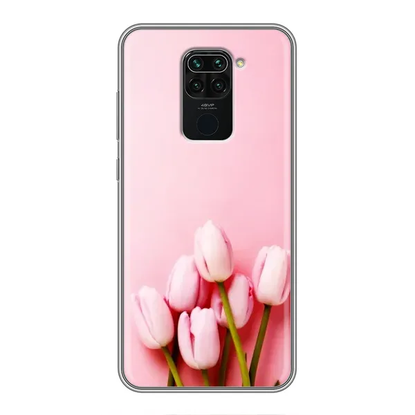 Чехол с рисунком «Розовые тюльпаны» для Xiaomi Redmi Note 9 Чехол с рисунком «Розовые тюльпаны» для Xiaomi Redmi Note 9