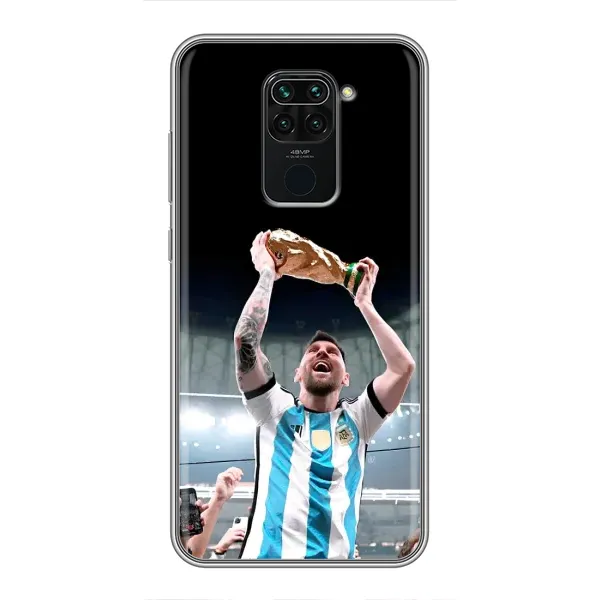 Чехол с рисунком «Счастливый Месси» для Xiaomi Redmi Note 9 Чехол с рисунком «Счастливый Месси» для Xiaomi Redmi Note 9