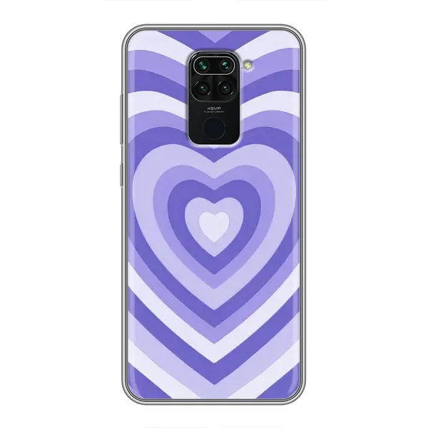 Чехол с рисунком «Сердце фиолет» для Xiaomi Redmi Note 9 Чехол с рисунком «Сердце фиолет» для Xiaomi Redmi Note 9