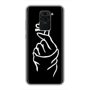 Чохол (Знак сердечка) для Xiaomi Redmi Note 9 (Сердечко на чорному)