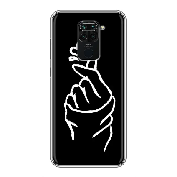 Чехол с рисунком «Сердце на черном» для Xiaomi Redmi Note 9 Чехол с рисунком «Сердце на черном» для Xiaomi Redmi Note 9