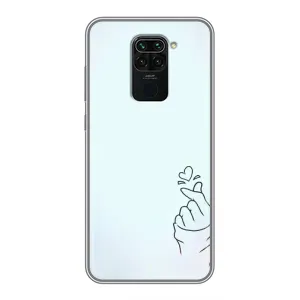 Чохол (Знак сердечка) для Xiaomi Redmi Note 9 (Сердечко на блакитному)