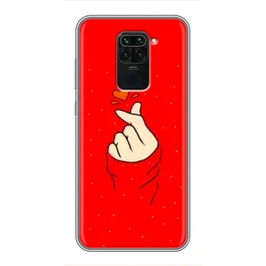 Чохол (Знак сердечка) для Xiaomi Redmi Note 9 (Сердечко на червоному)
