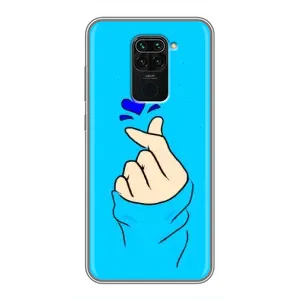 Чохол (Знак сердечка) для Xiaomi Redmi Note 9 (Сердечко на синоьому)