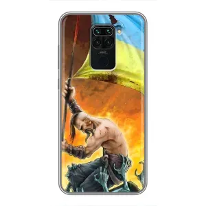 Чехол с картинкой (Патриотический КОЗАК) на Xiaomi Redmi Note 9 (Сильный Козак)