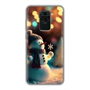 Чохли на Новий Рік Xiaomi Redmi Note 9 (Сніговик святковий)