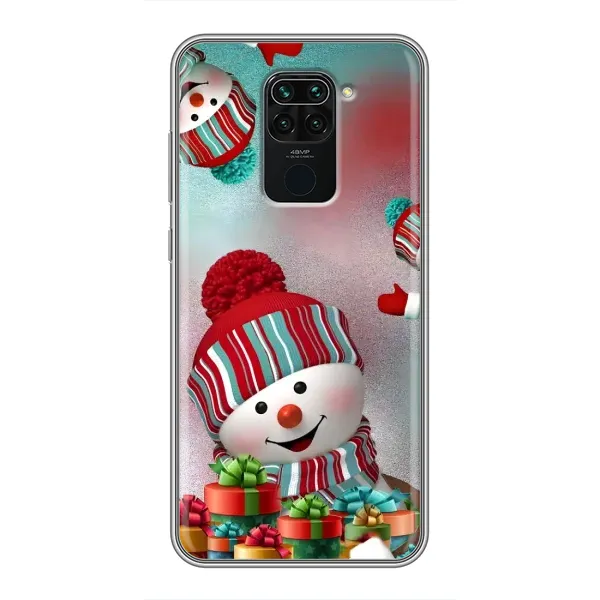 Чехол с рисунком «Снеговик в шапке» для Xiaomi Redmi Note 9 Чехол с рисунком «Снеговик в шапке» для Xiaomi Redmi Note 9