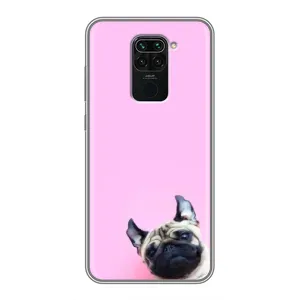 Бампер для Xiaomi Redmi Note 9 з картинкою "Песики" (Собака на рожевому)