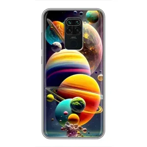 Чохол (ТПУ) з планетами на Xiaomi Redmi Note 9 (Сонячна система)