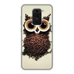 Чохли з принтом СОВИ для Xiaomi Redmi Note 9 (Сова з зерен кави)