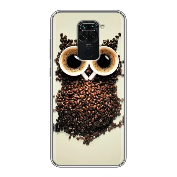 Чехол с рисунком «Сова с зерен кофе» для Xiaomi Redmi Note 9 Чехол с рисунком «Сова с зерен кофе» для Xiaomi Redmi Note 9