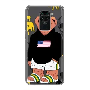 Чехлы Мишка Тедди для Редми Нот 9 (Teddy USA)