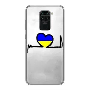Силиконовый Чехол на Xiaomi Redmi Note 9 (Я-Украина) (Украинская кардиограмма)