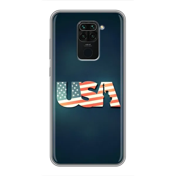 Чехол с рисунком «USA» для Xiaomi Redmi Note 9 Чехол с рисунком «USA» для Xiaomi Redmi Note 9