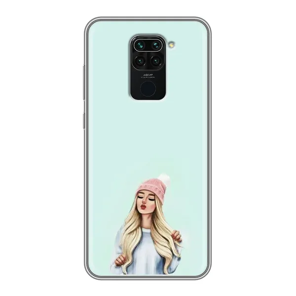 Чехол с рисунком «В шапке» для Xiaomi Redmi Note 9