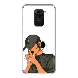 Силіконовый Чохол на Xiaomi Redmi Note 9 з картинкой Модных девушек (У зеленому)