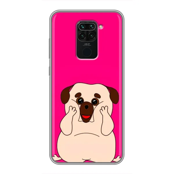 Чехол с рисунком «Веселый Мопсик» для Xiaomi Redmi Note 9 Чехол с рисунком «Веселый Мопсик» для Xiaomi Redmi Note 9