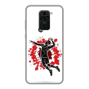 Чохли з прінтом Спортивна тематика для Xiaomi Redmi Note 9 (Волейболіст)