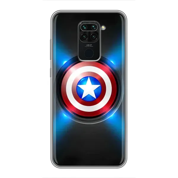 Чехол с рисунком «Яркий Щит Капитана» для Xiaomi Redmi Note 9 Чехол с рисунком «Яркий Щит Капитана» для Xiaomi Redmi Note 9