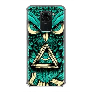 Чохли з принтом СОВИ для Xiaomi Redmi Note 9 (Зелена сова)