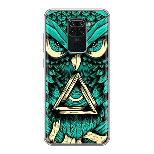 Чехол с рисунком «Зеленая сова» для Xiaomi Redmi Note 9 Чехол с рисунком «Зеленая сова» для Xiaomi Redmi Note 9