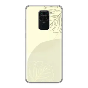 Чехол цветочный дизайн для Xiaomi Redmi Note 9 (Зелёный фон)