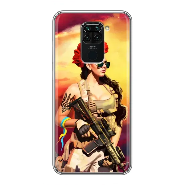 Чехол с рисунком «Женщина солдат» для Xiaomi Redmi Note 9