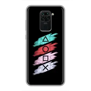 Чехол КИБЕРСПОРТ для Xiaomi Redmi Note 9 (Значки Sony)