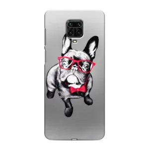 Чехол (ТПУ) Милые собачки для Xiaomi Redmi Note 9S (Бульдог в очках)