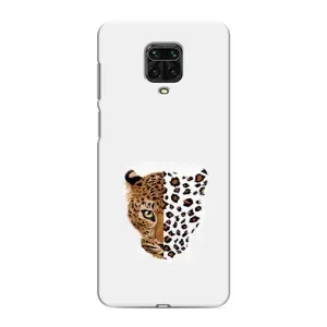Чехол с леопардовым принтом на Xiaomi Redmi Note 9S (Леопард на белом)