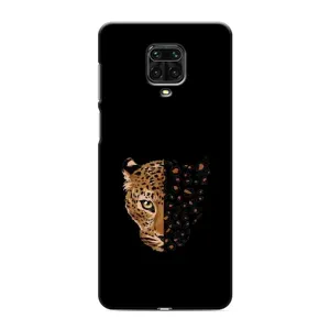 Чехол с леопардовым принтом на Xiaomi Redmi Note 9S (Леопард на черном)