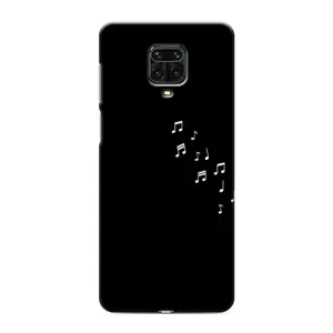 Чохол з картинками на чорному фоні для Xiaomi Redmi Note 9S (Ноти)