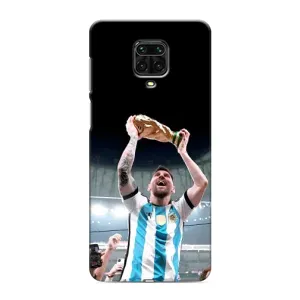 Чехлы Лео Месси Аргентина для Xiaomi Redmi Note 9S (Счастливый Месси)